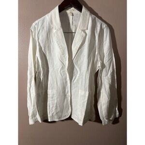 Eileen Fisher Cream Linen Jacket